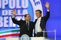 Berlusconi y Fini Berlusconi y Fini