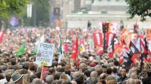 La manifestación de los sindicatos, en París La manifestación de los sindicatos, en París