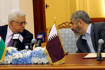 Mahmud Abbas-izquierda-y Jalid Mishal. Mahmud Abbas-izquierda-y Jalid Mishal.