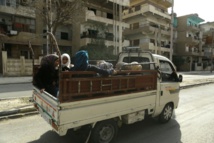 Civiles huyendo de Hasake el 22 de agosto Civiles huyendo de Hasake el 22 de agosto