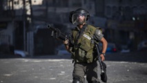 Un policía de fronteras en Shuafat en septiembre del 2015 Un policía de fronteras en Shuafat en septiembre del 2015