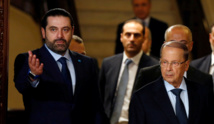 Saad Al Hariri-a la izquierda-y Michel Aoun Saad Al Hariri-a la izquierda-y Michel Aoun