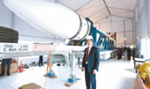 Un cohete Arsat-2 en el Invap en Bariloche Un cohete Arsat-2 en el Invap en Bariloche