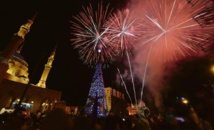Fuegos artificiales por navidad en Beirut Fuegos artificiales por navidad en Beirut