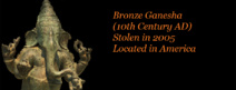 Un Ganesha de bronce del siglo X robado Un Ganesha de bronce del siglo X robado
