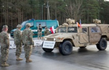 Tropas estadounidenses entrando en Polonia