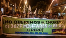 Manifestación contra la llegada de militares estadounidenses a Perú