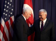 El vicepresidente estadounidense-Mike Pence-y el presidente del gobierno turco Yildirim