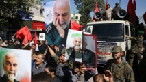 Funeral del general Hussein Hamedani en Teherán, Irán.