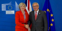 Theresa May-a la izquierda-y Jean-Claude Juncker