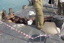 Los daños en el Hanit por el misil de Hezbolá Los daños en el Hanit por el misil de Hezbolá