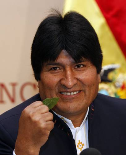 La hoja de coca "es una medicina, no droga", afirma Evo Morales La hoja de coca "es una medicina, no droga", afirma Evo Morales