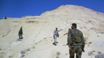 Soldados sirios en la sierra de Shumaria, al este de la provincia de Homs Soldados sirios en la sierra de Shumaria, al este de la provincia de Homs