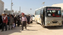 Evacuación de milicianos y sus familias de Qabun en Damasco Evacuación de milicianos y sus familias de Qabun en Damasco