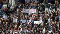 Manifestantes contra la austeridad en Grecia