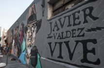 Un mural de apoyo del festival al periodista mexicano Javier Valdez, asesinado por los narcos. Un mural de apoyo del festival al periodista mexicano Javier Valdez, asesinado por los narcos.