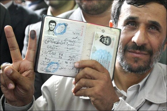 Irán: Ahmadinejad tiene 63,3% de los votos (últimos resultados parciales)