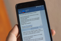 Telegram en un teléfono móvil Telegram en un teléfono móvil