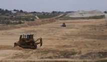 Las obras en la frontera entre Gaza y Egipto Las obras en la frontera entre Gaza y Egipto