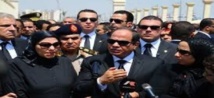 Sisi en el funeral de Hisham Barakat