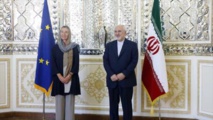 Federica Mogherini-izquierda-y Muhamad Yauad Zarif Federica Mogherini-izquierda-y Muhamad Yauad Zarif