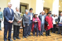 Evo y los comisionados Evo y los comisionados