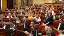 Los diputados en el parlamento catalán.