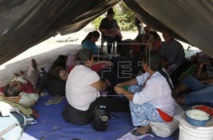 Campesinos acampando en Asunción