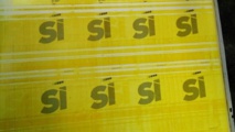 Plancha de los carteles propugnando el sí Plancha de los carteles propugnando el sí