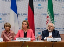 Mogherini y Zarif Mogherini y Zarif
