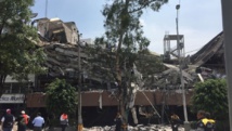 Un edificio destruido por el terremoto