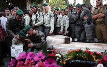 El funeral del guardia de fronteras israelí.