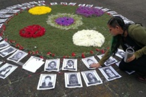 Fotos de indígenas asesinados por el ejército durante la dictadura de Ríos Montt