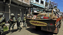 Soldados filipinos en Marawi