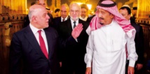 Haidar Al Abadi-a la izquierda-y el rey Salman. Haidar Al Abadi-a la izquierda-y el rey Salman.