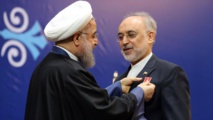 Rohani-a la izquierda-y Salehi Rohani-a la izquierda-y Salehi
