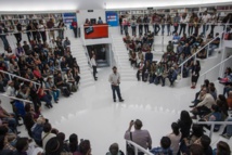 Uno de los actos de la FIL Uno de los actos de la FIL