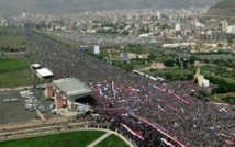 La manifestación en Saná.