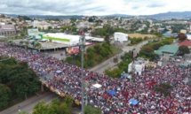 Manifestantes contra el fraude electoral en Honduras