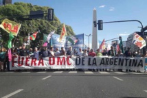 Manifestantes contra la OMC en Buenos Aires, Argentina