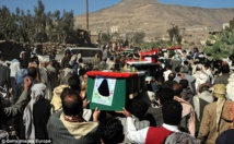 Funeral de los muertos en el bombardeo