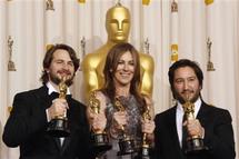 Mark Boal, Kathryn Bigelow y Greg Shapiro Mark Boal, Kathryn Bigelow y Greg Shapiro