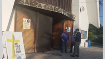 Una de las iglesias atacadas en Santiago de Chile