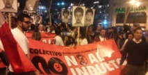 Manifestantes contra el indulto en Perú