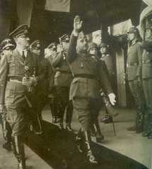 Adolf Hitler y Francisco Franco, en Hendaya, Francia, en 1940