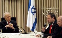 Shimon Peres y Avigdor Lieberman