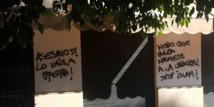 Pintadas con amenazas a los musulmanes Pintadas con amenazas a los musulmanes