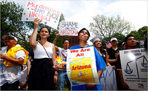 Manifestación en Washington contra la nueva ley de Arizona