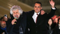 Beppe Grillo-a la izquierda-y Luigi Di Maio Beppe Grillo-a la izquierda-y Luigi Di Maio