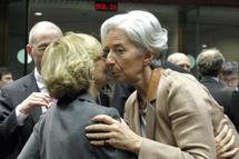 Las ministras de Economía de España, Elena Salgado y Francia, Christine Lagarde